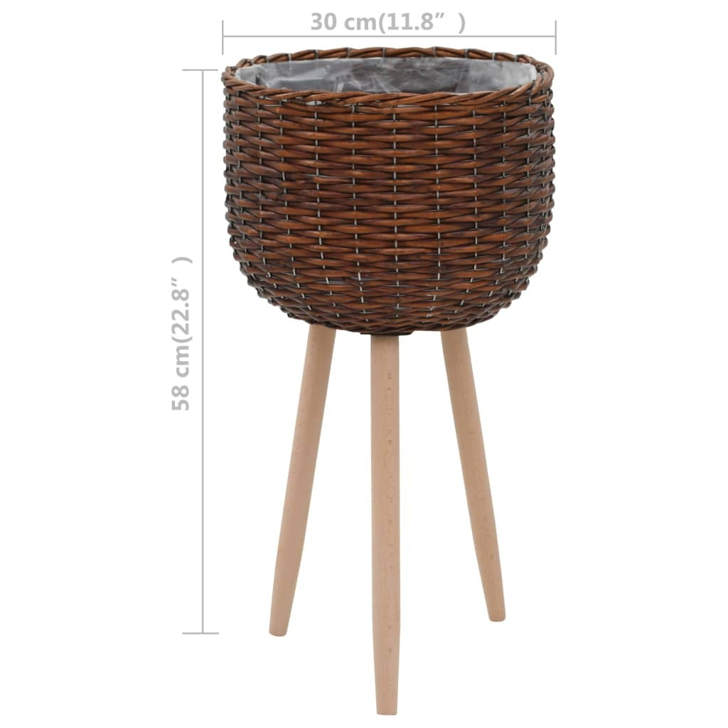 VidaXL Planter Wicker with PE Lining