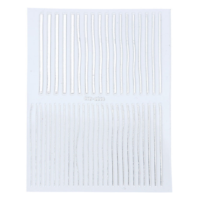 Evergreen Nail Line Stickers Geometric Pattern Nails