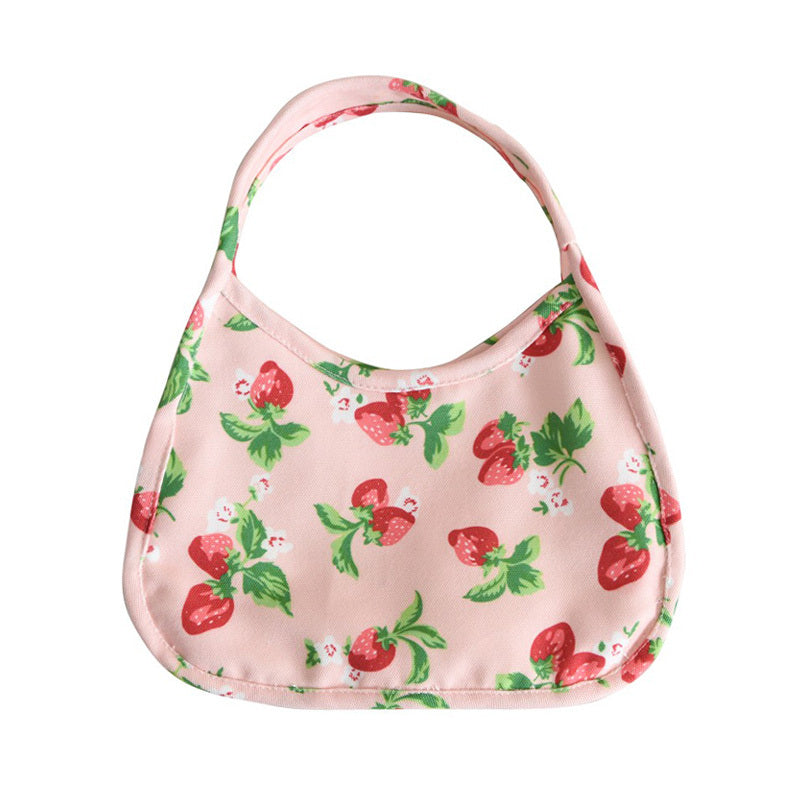 French Niche Strawberry Underarm Bag Design Sense
