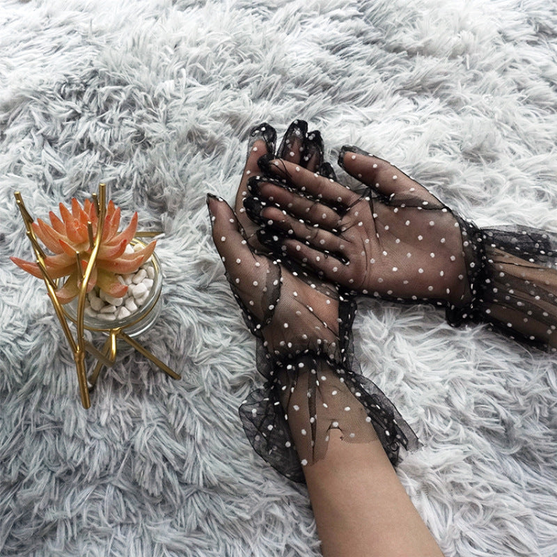 Mesh Lace Wedding Gloves