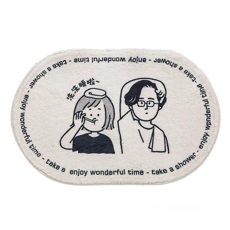 Bathroom Fashion Absorbent Non-Slip Floor Mat