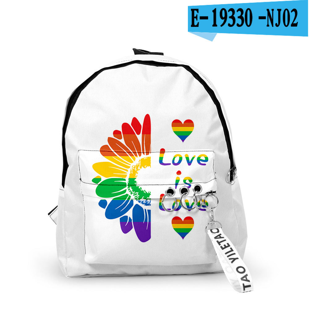 Men's And Women's Fashion Trend Student Daily 3D Digital Printing Backpack