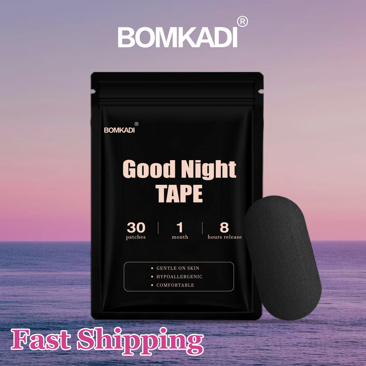 BOMKADl Mouth Tape  30pcs  Pain FreeRemoval Hypoallergenic Latex Free & Gentle OnSkin Medical Grade Adhesive Cotton Tape PurplePink Black Breathable Mouth