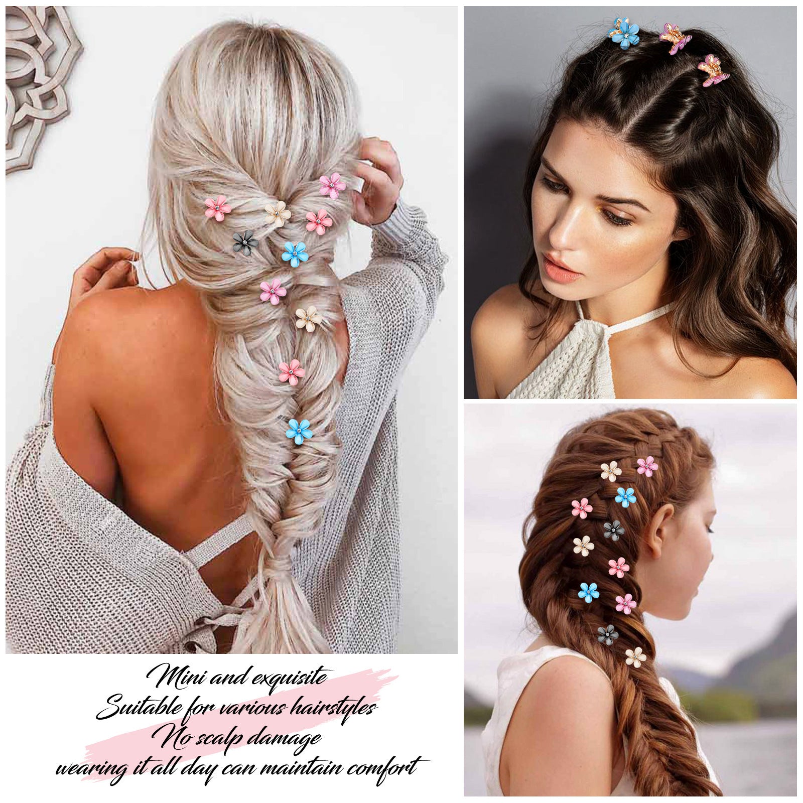Rhinestone Cat Eye Bang Clip Forehead Temperament Grip