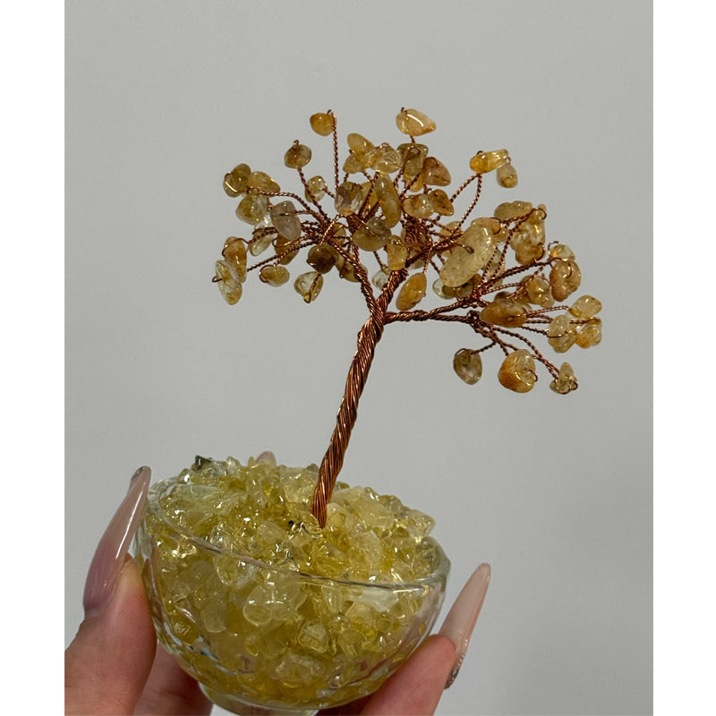 Crystal Money Tree Bonsai Gemstone Stone Feng Shui Wealth Figurine ,Traditional Showpiece,Figurine ,Modern Decorative