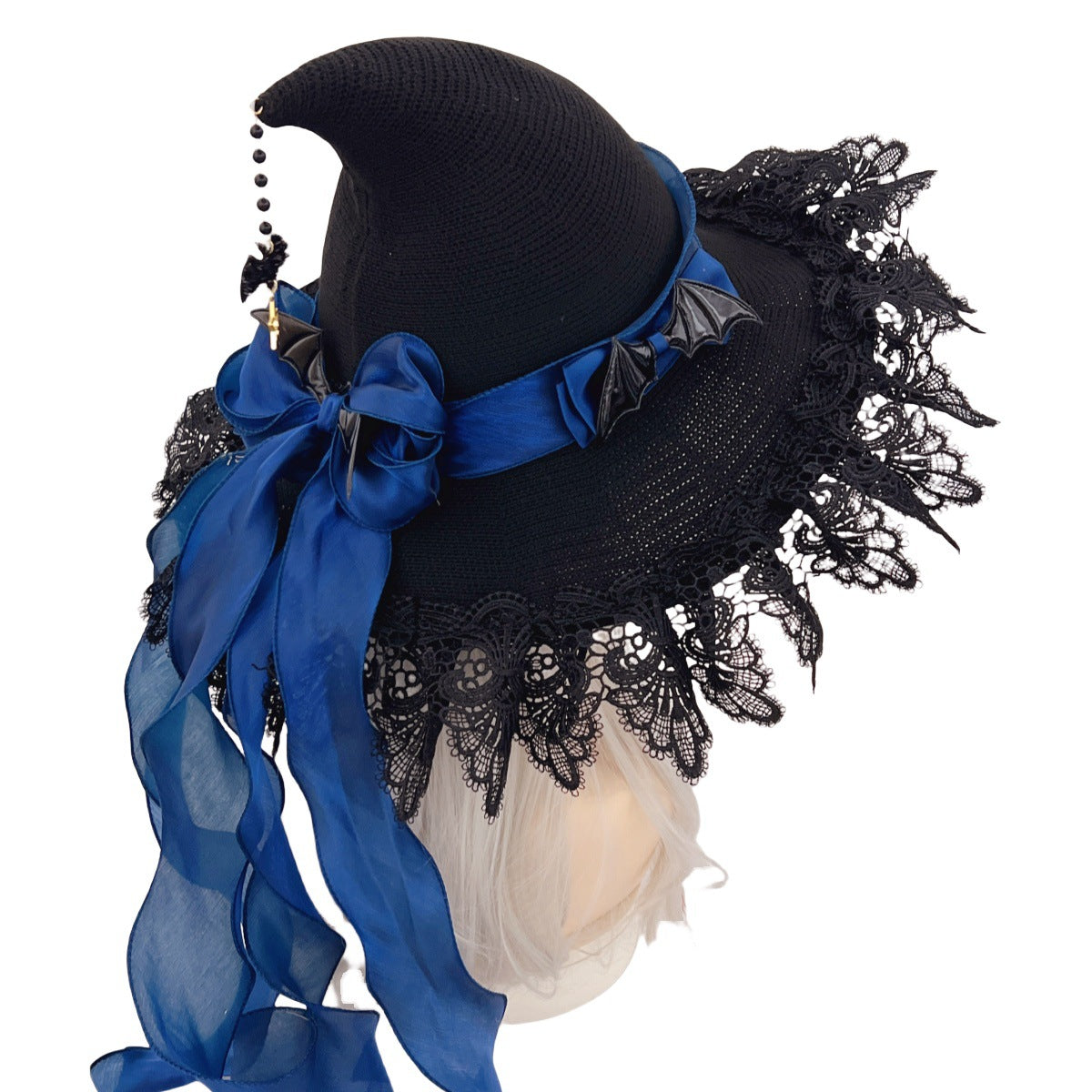 Handmade Dark Devil Gothic Lolita Lace Witch Hat
