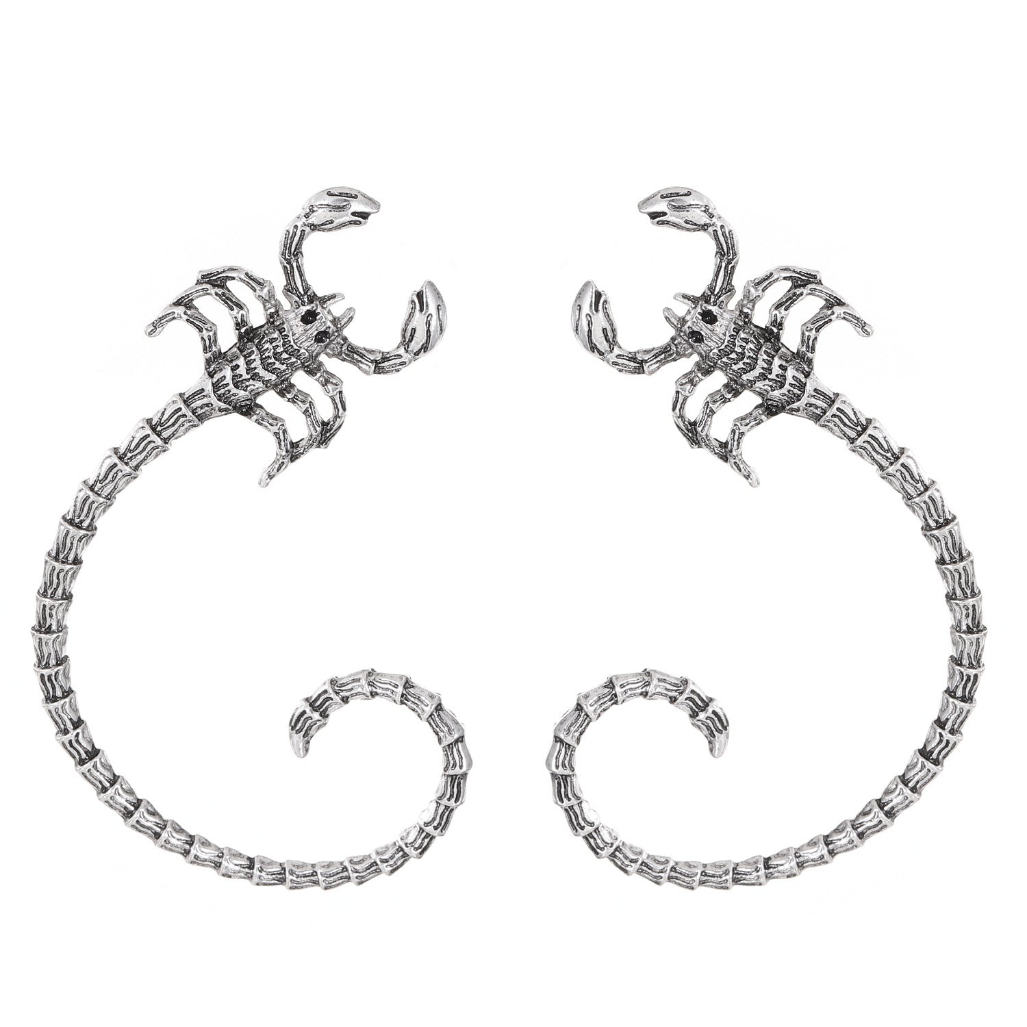 Punk Scorpion Earrings Gothic Hip-hop Style Creative Personality Alloy Ear Clip And Ear Hook Jewelry