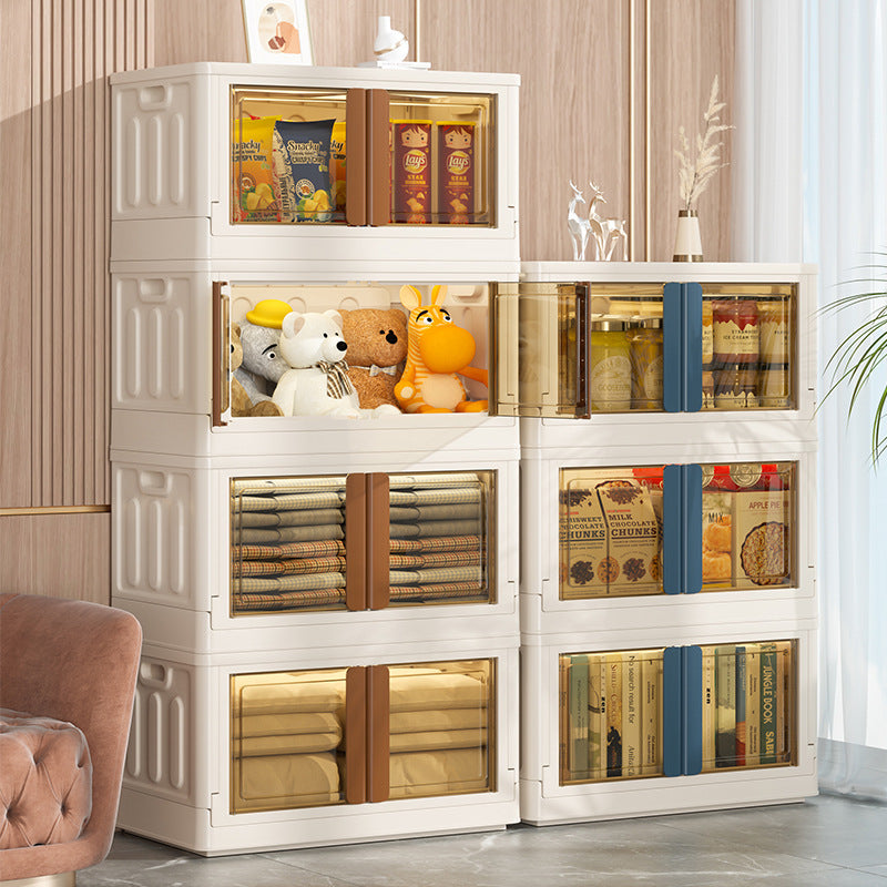 Installation Free Plastic Storage Box Transparent Folding And Foldable