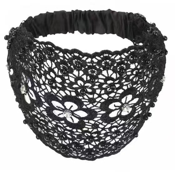 Hollow Hair Band Beaded Douyin Online Influencer Wide Edge