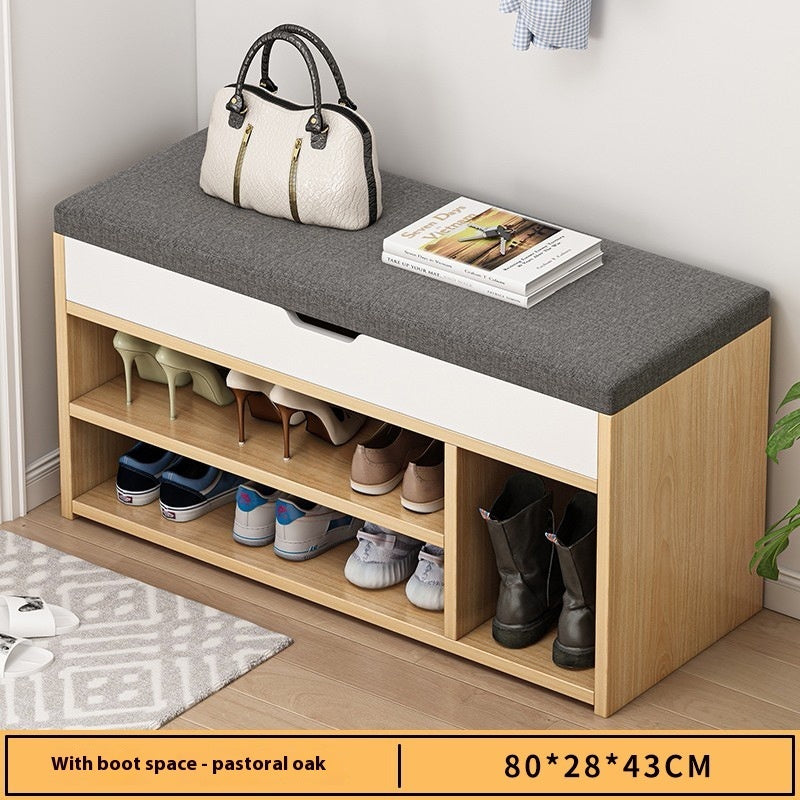 Plate Entrance Footstool Can Sit Bench Shoe Cabinet