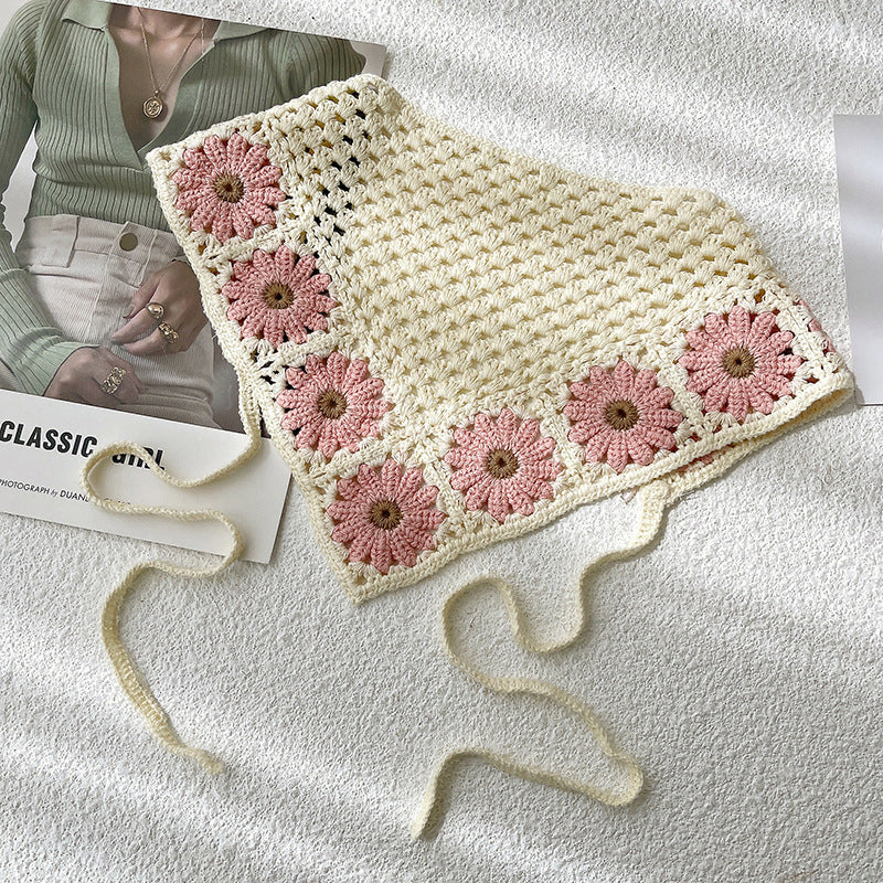 Retro French Knitting Kerchief Women