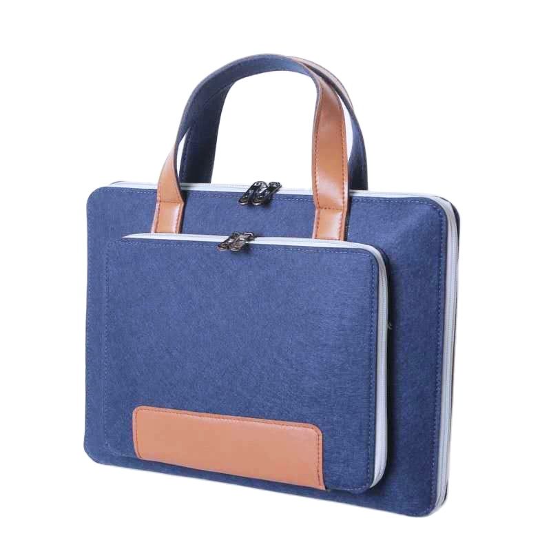 Fashion Felt Laptop Computer Bag Multicolor Handheld
