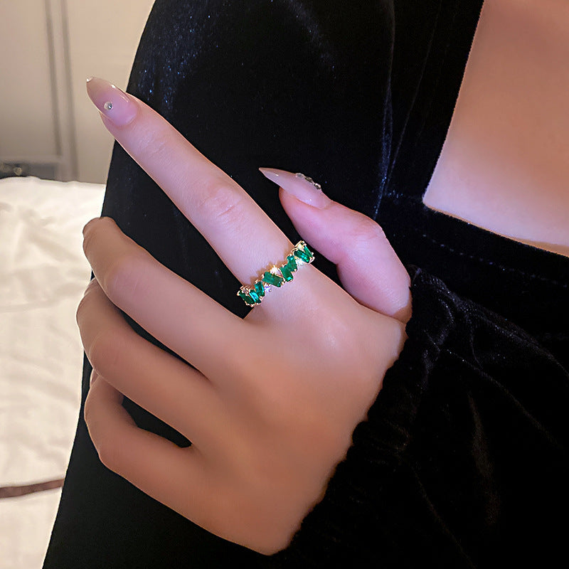 Real Gold Electroplated Diamond Zircon Ring