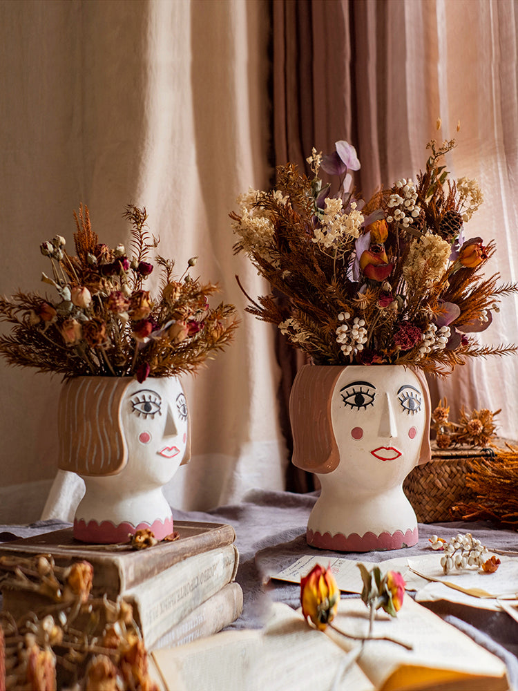 French Beauty Head Flower Pot