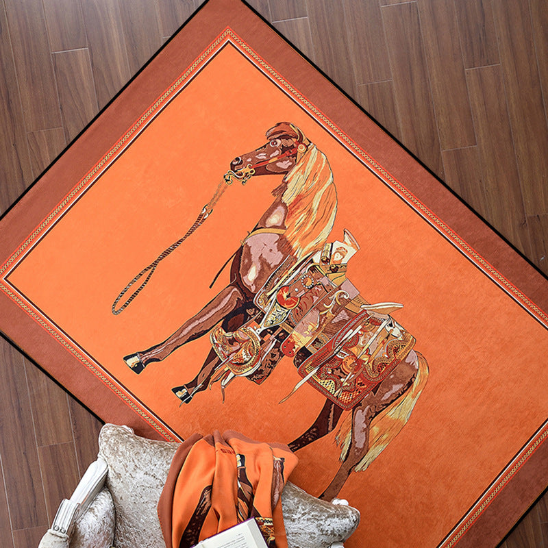 Door Carpet Non-Slip Mat Home Living Room Bedroom Bedside Round