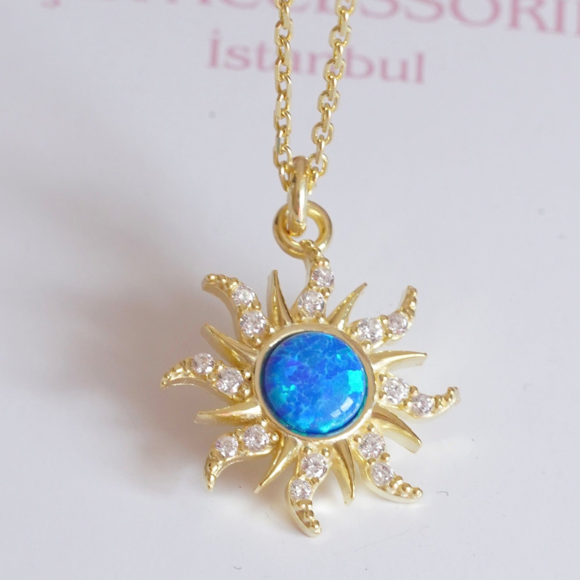 Vintage Dopamine Opal Pendant Necklace