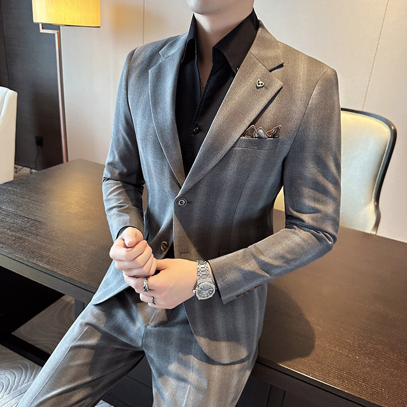 Leisure Suits For Men Business Formal Wear Two-Piece Set