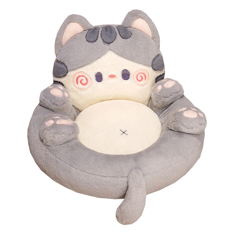New Cartoon Cute Tummy Cat Cushion Floor Sofa Office Soft Futon Thickening Floor Mat