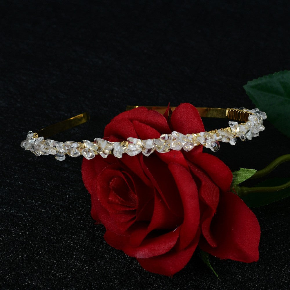 Crystal Amethyst Bridal Hair Comb Headband