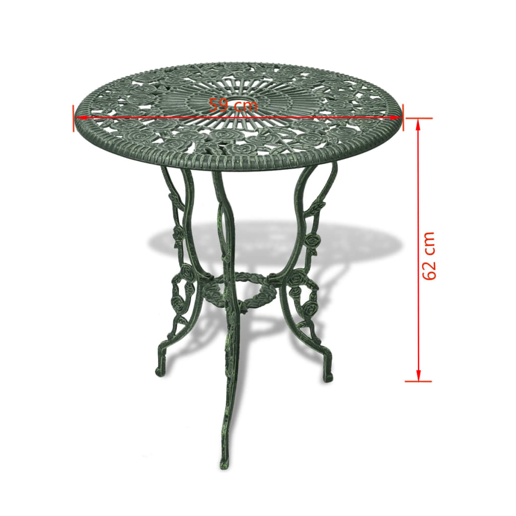 3-Piece Bistro Set, Cast Aluminum