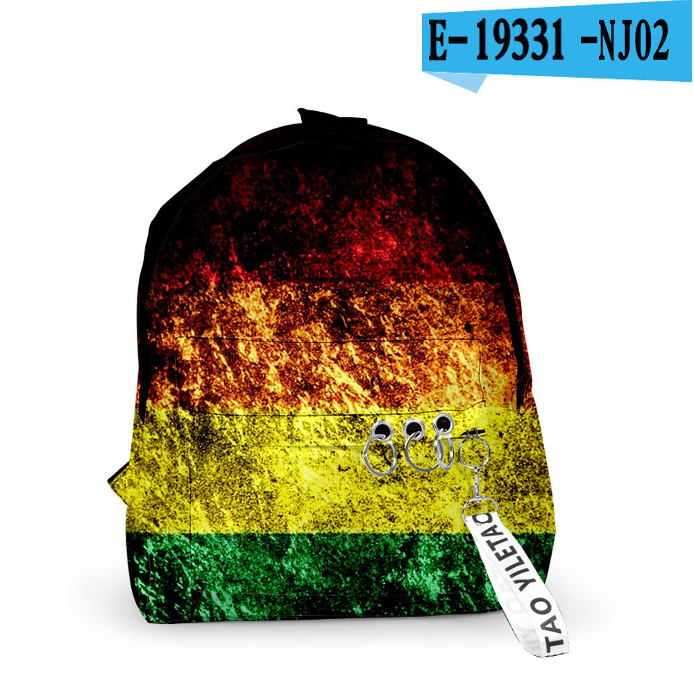Men's And Women's Fashion Trend Student Daily 3D Digital Printing Backpack