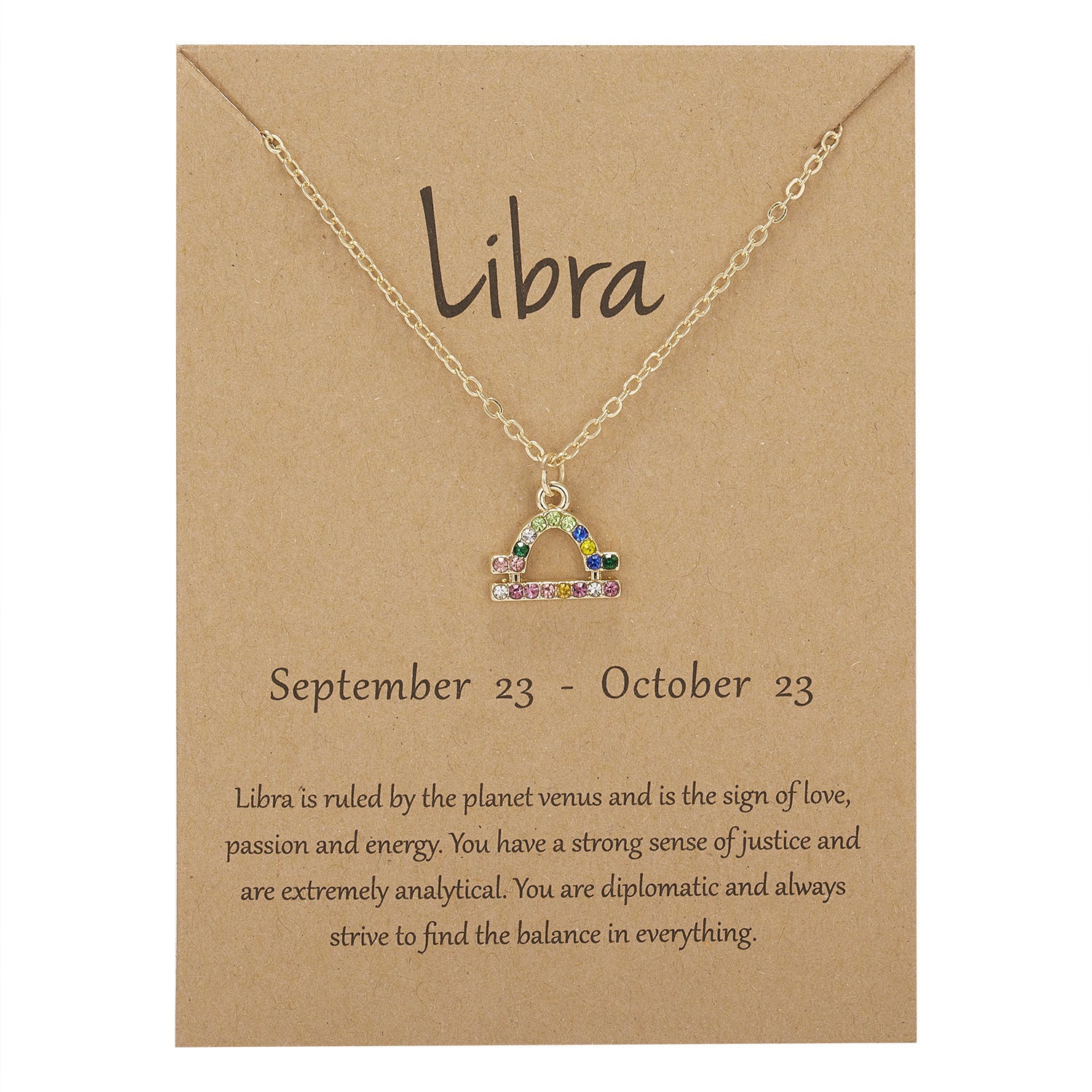 Pisces - Rhinestone Symbol Necklace