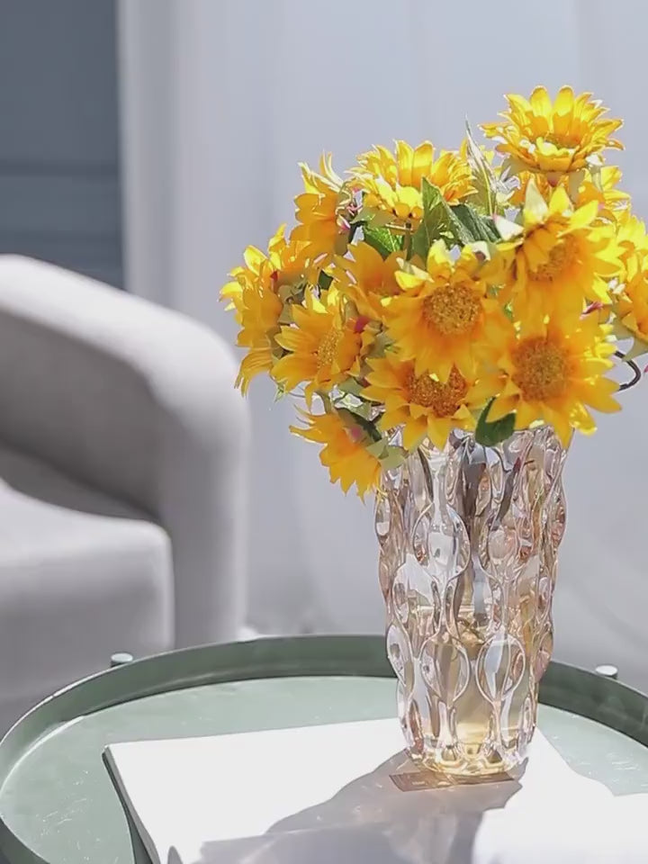 Crystal Glass Vase Flower Arrangement Decoration O